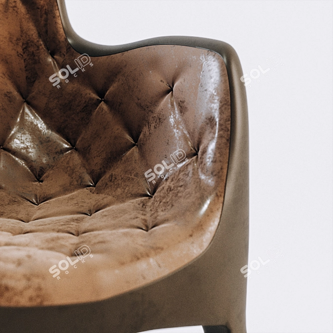 Luxury Leather Chair Sidhu 3D model image 2