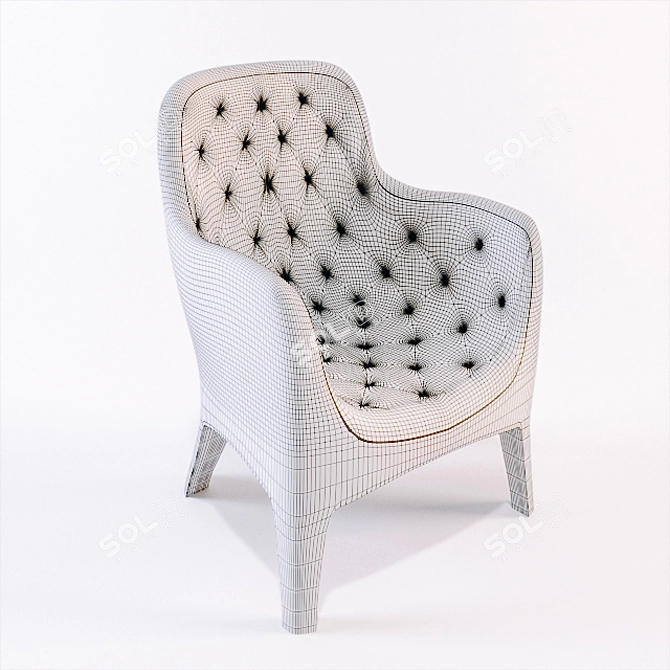 Luxury Leather Chair Sidhu 3D model image 3