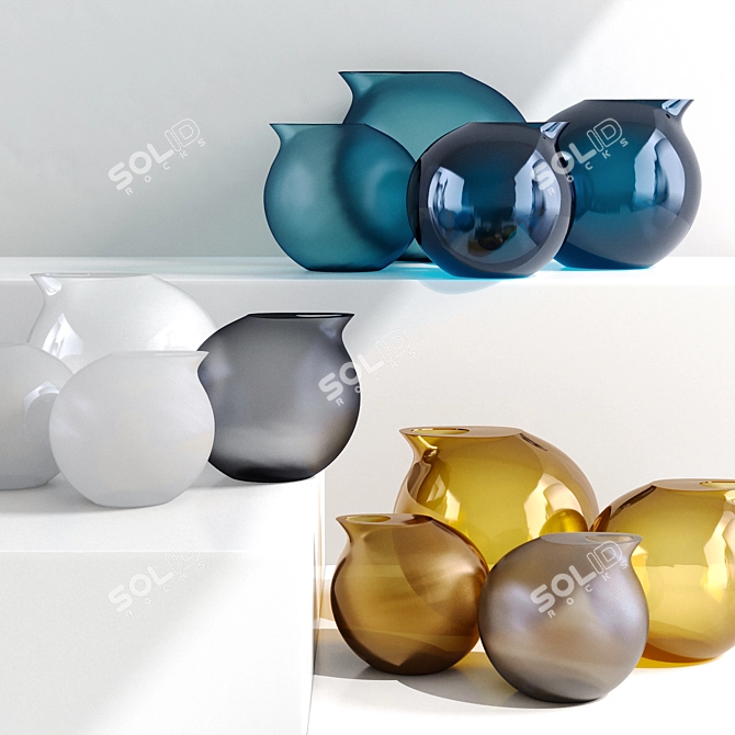 Desert Dreams Glass Vase 3D model image 1