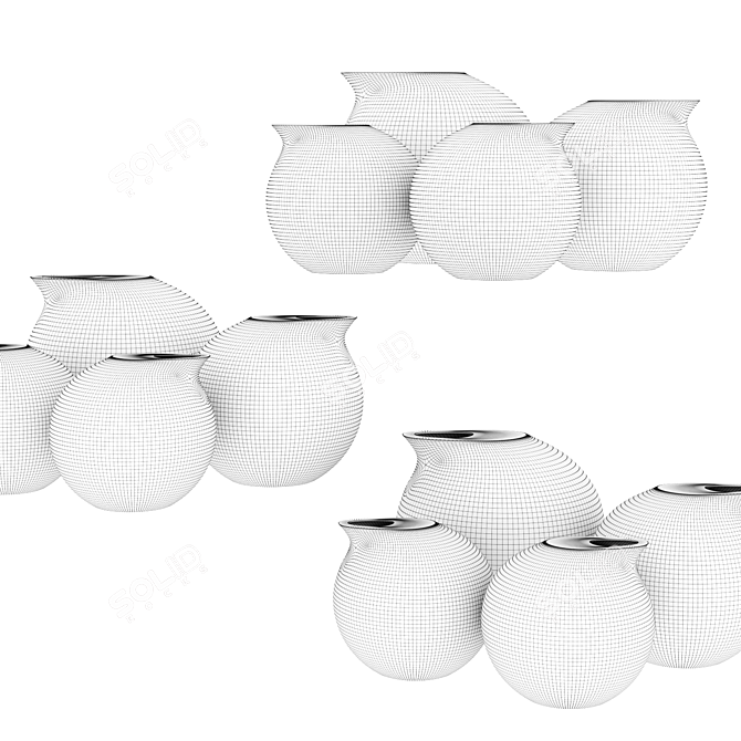 Desert Dreams Glass Vase 3D model image 2