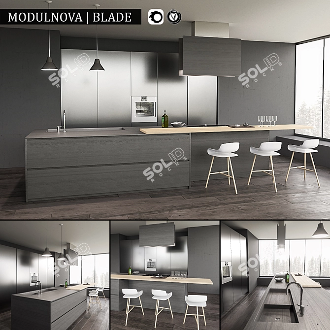 Ultimate Cutlery: Precision Kitchen Blade 3D model image 1