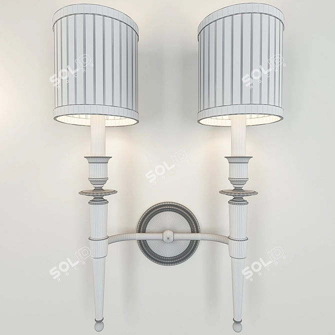 Modern Abington Wall Sconce 3D model image 3