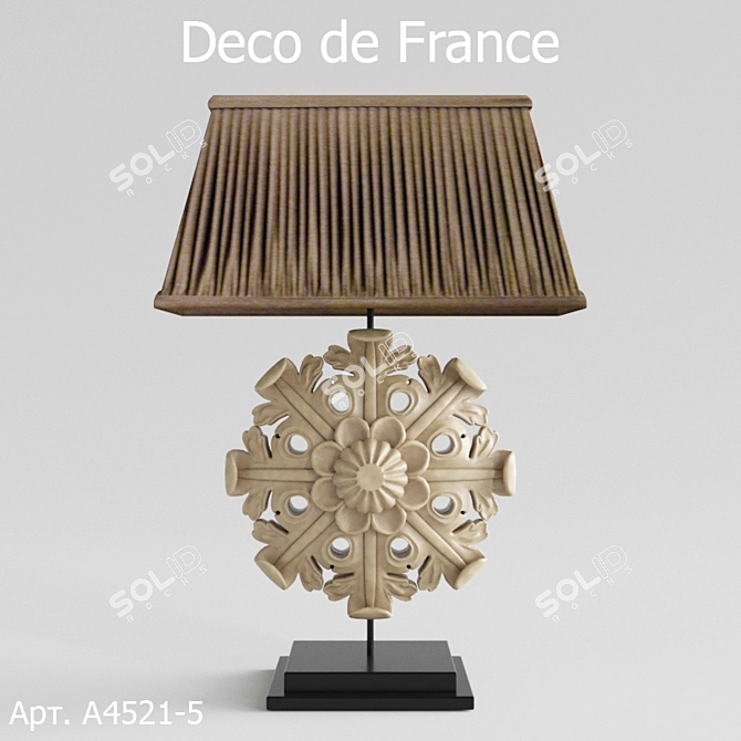 Elegant French Table Lamp 3D model image 1