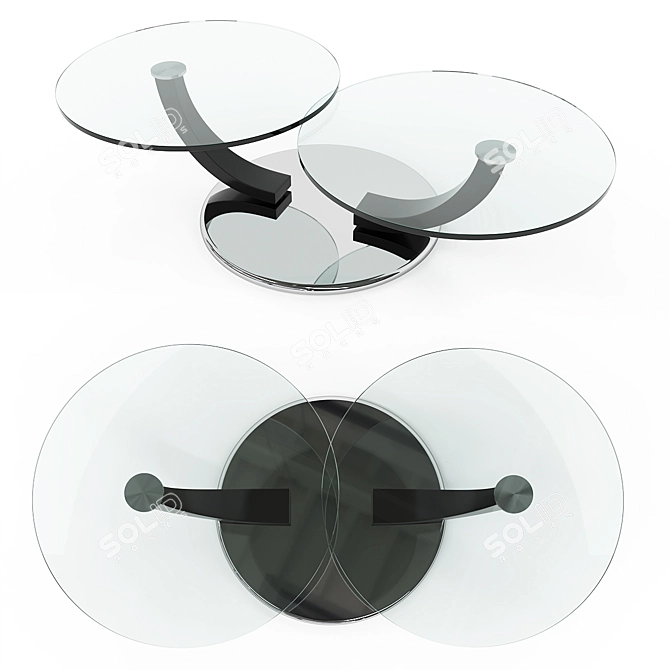 Cattelan Italia Cobra Inox Coffee Table - Sleek and Stylish 3D model image 1