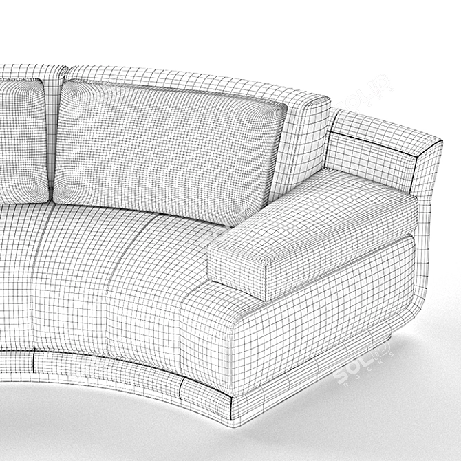 Fendi Casa Artu Round Sofa Set 3D model image 3