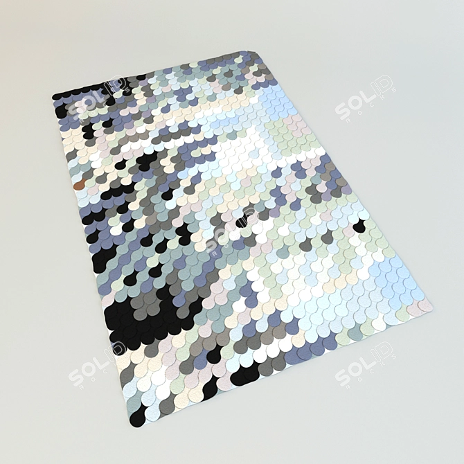 Barcelona Skyscrapers Rug 3D model image 1