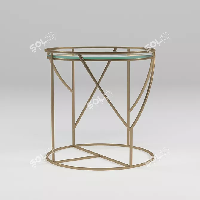 Stylish Arteriors Rourke Side Table 3D model image 2