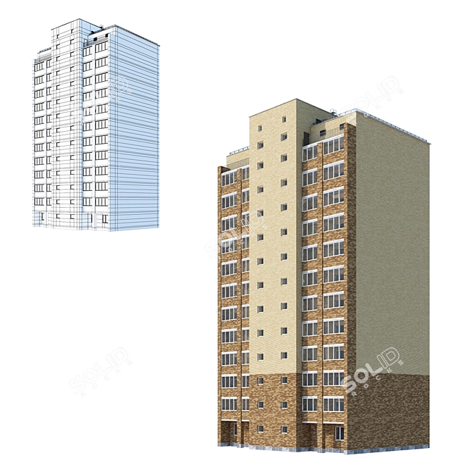 High-Quality VRay Building Model 3D model image 2