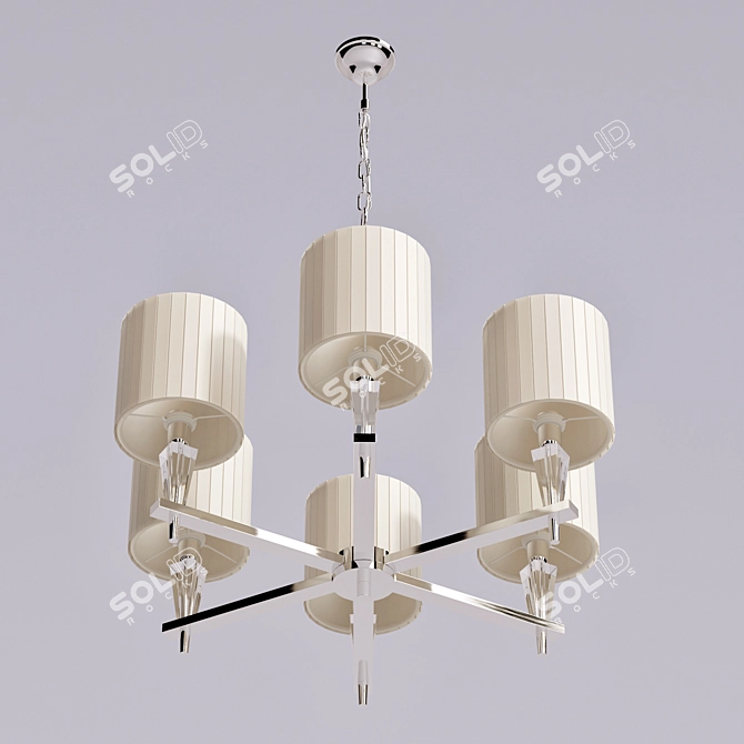 Elegant Inessa Chandelier: D52cm H67cm 3D model image 2