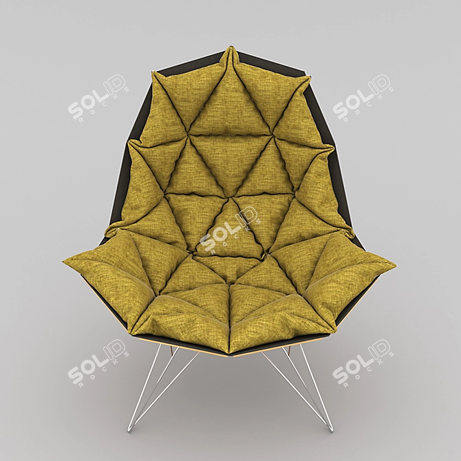 Elevate Your Seating: Wooden Chair Cushion 3D model image 1