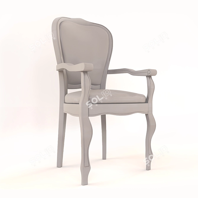 Vintage Distressed Chair 3D model image 2