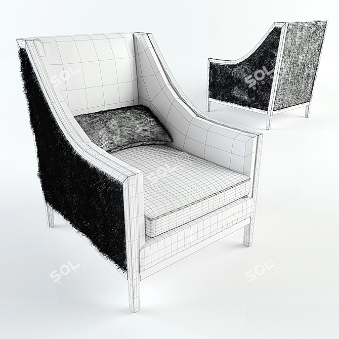Handcrafted Traditional Chair, No. 202 3D model image 3
