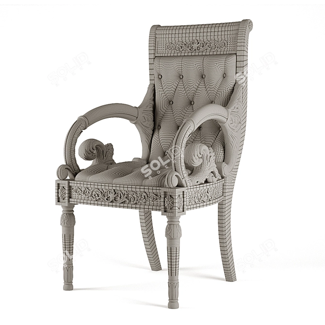 Elegant Versace Vanitas Armchair 3D model image 3