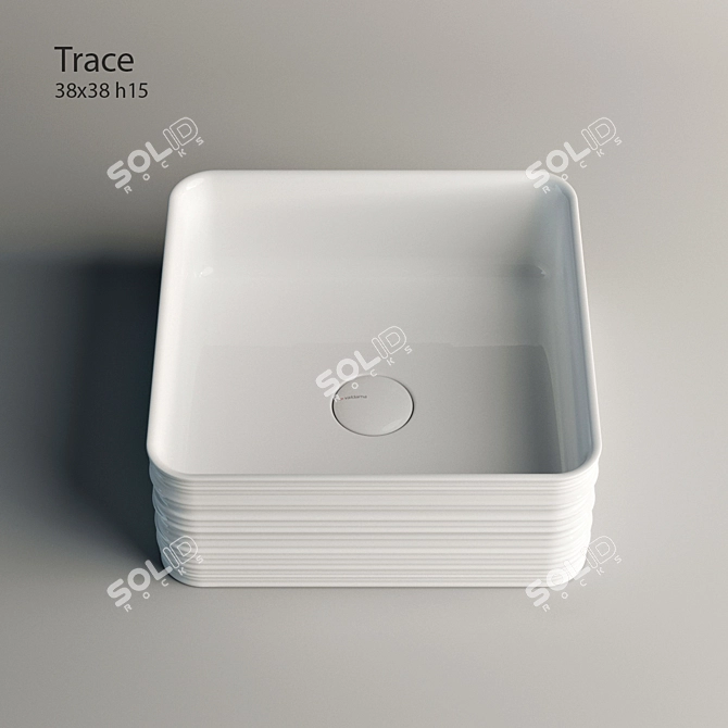 Minimalist Square Tray 3D model image 1