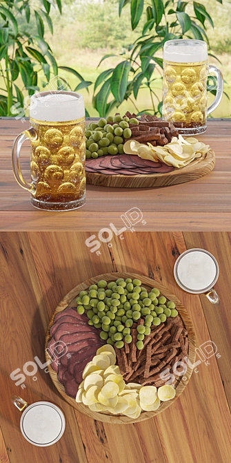 Turbosmooth-Included Beer Set 3D model image 2