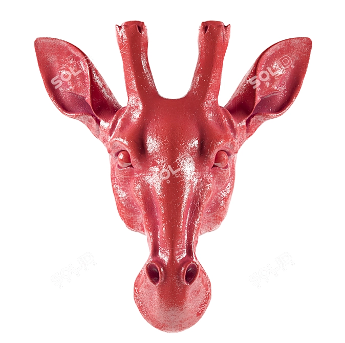 Giraffe Wall Decor: Elegant & Unique 3D model image 1