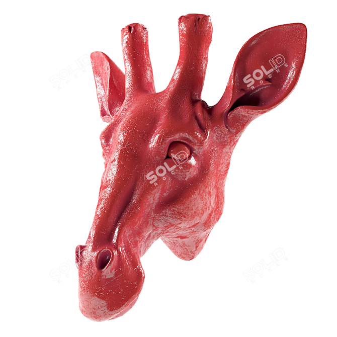 Giraffe Wall Decor: Elegant & Unique 3D model image 2