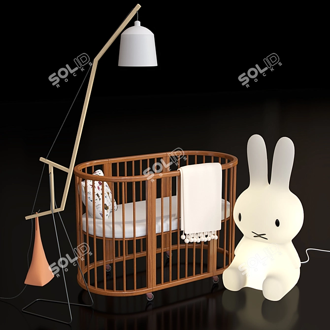 Adaptable Sleepi Crib 3D model image 1