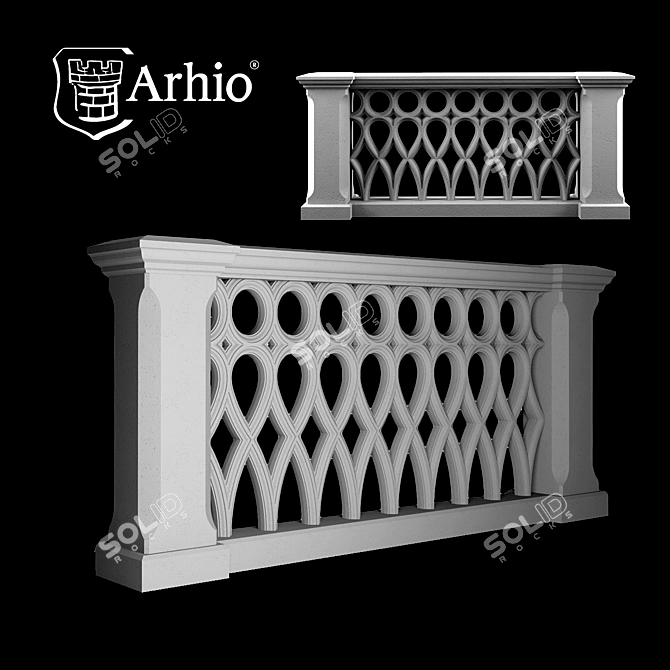 Premium Balustrade Arhio® 3D model image 1