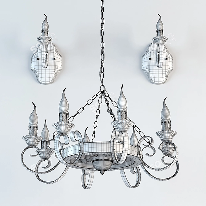 Taverna Hanging Chandelier - Elegant Illumination 3D model image 2