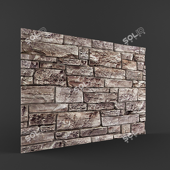 Stone Fragment with Textures 3D model image 1