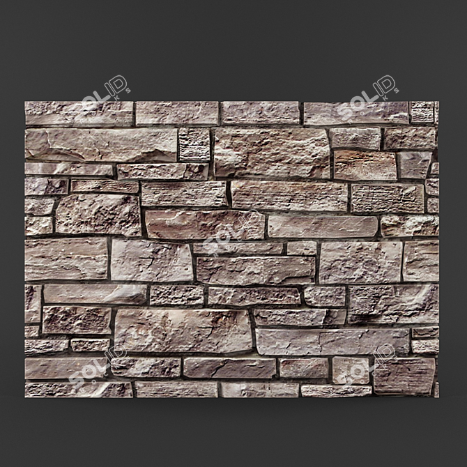 Stone Fragment with Textures 3D model image 2