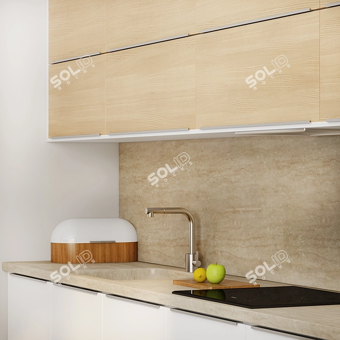 Minimalistic Contemporary Kitchen 3D model image 2