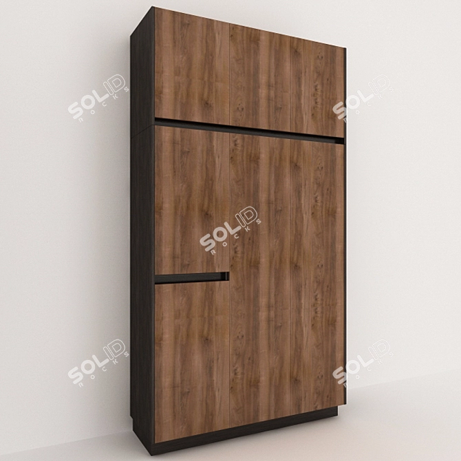 Rustic Wood Closet 3D model image 1