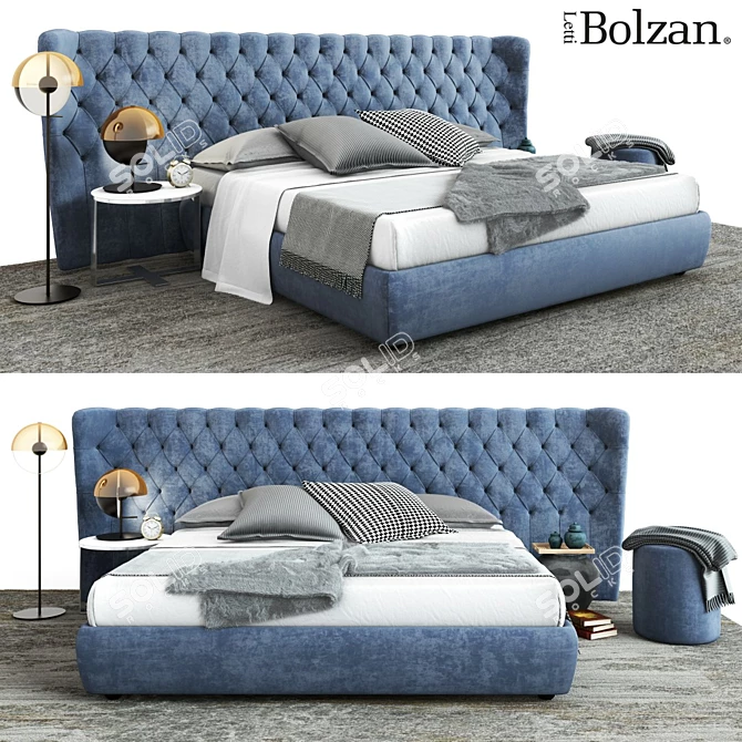 Bolzan Selene XL: Luxurious Dream Bed 3D model image 1