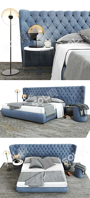 Bolzan Selene XL: Luxurious Dream Bed 3D model image 2