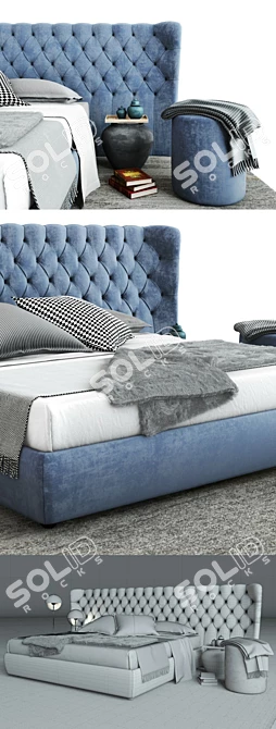 Bolzan Selene XL: Luxurious Dream Bed 3D model image 3