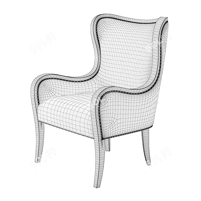 Fairfield Wing Chair 5158-01: Classic Elegance for Your Living Space 3D model image 3