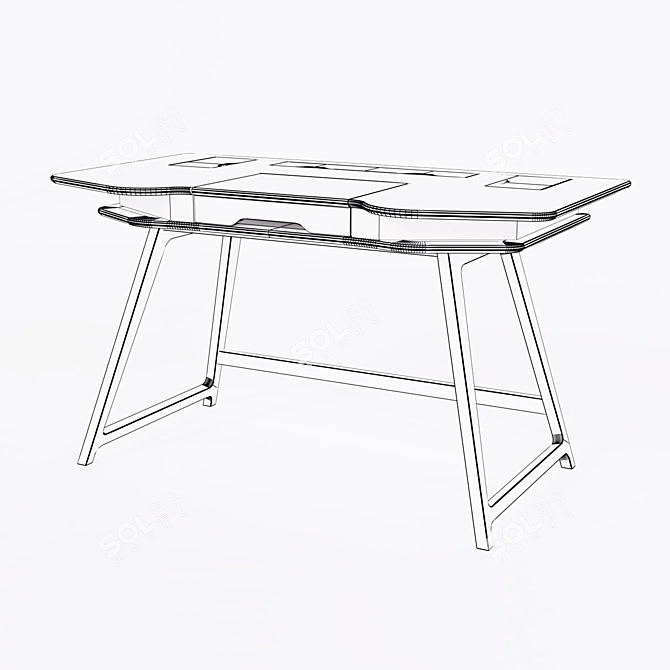 Sleek 2.0 Gaming Desk 3D model image 3