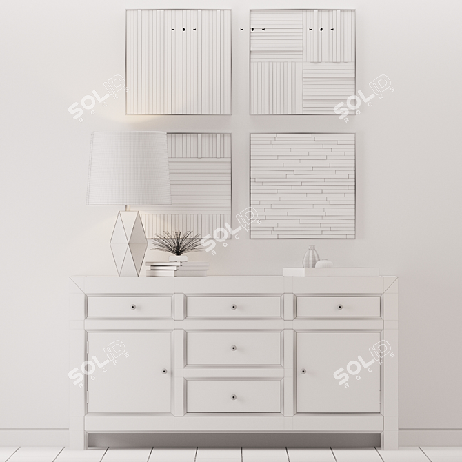 Modern Chic West Elm Set 3D model image 2