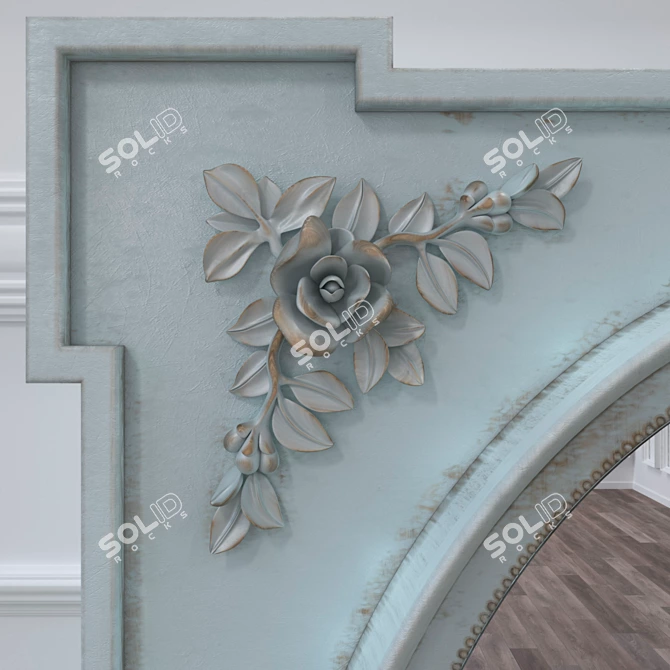 Loft Designe Mirror with 5 Color Options 3D model image 2