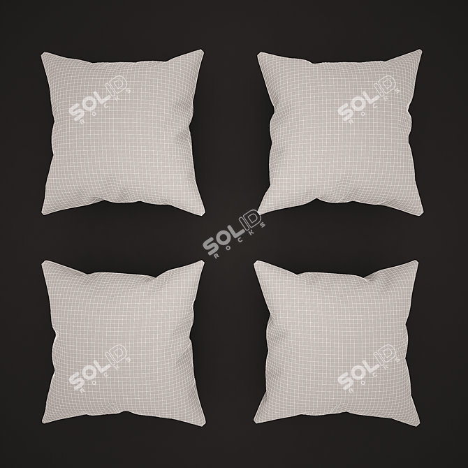 Cozy Plush Cushions | 50x50cm 3D model image 3