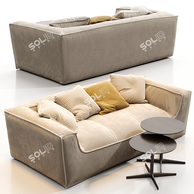 Noe: Stylish and Sleek Sofa 3D model image 1