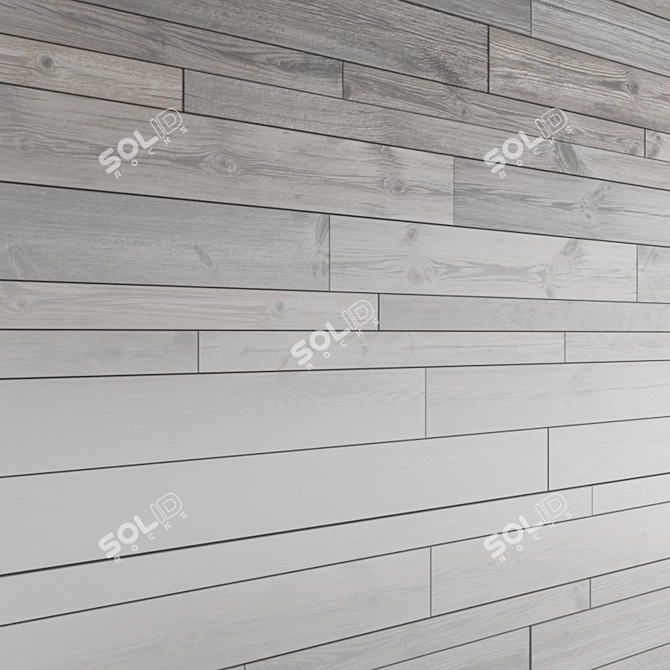 Title: Vintage Wood Wall Decor by Loftdesign 3D model image 2