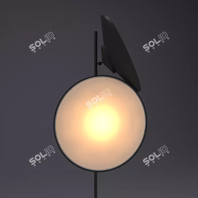 Luminous Lunar Lamp: Two Moons 3D model image 2