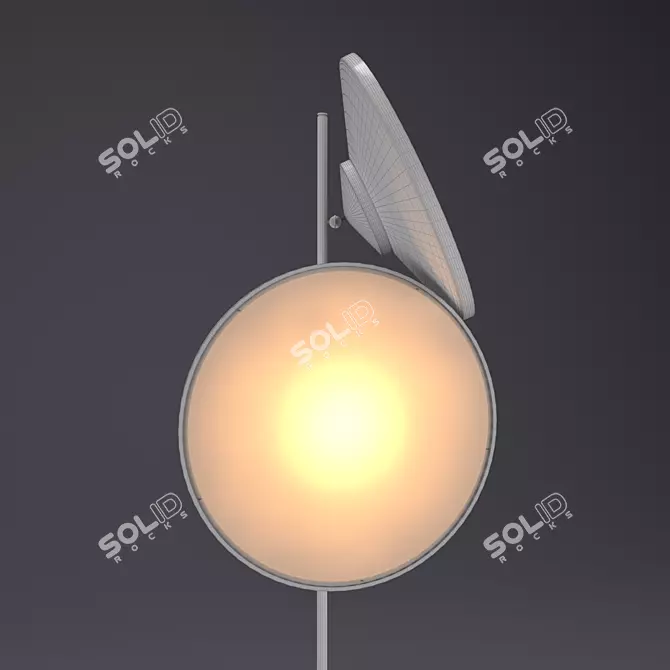 Luminous Lunar Lamp: Two Moons 3D model image 3