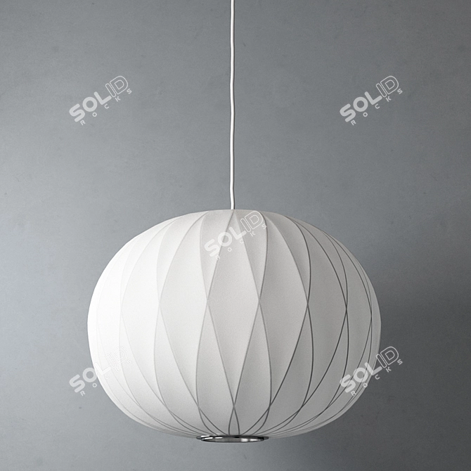 Stylish Criss Cross Bubble Lamp 3D model image 1