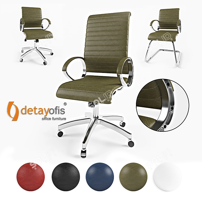 Sleek ErgoSeat Office Chair 3D model image 1