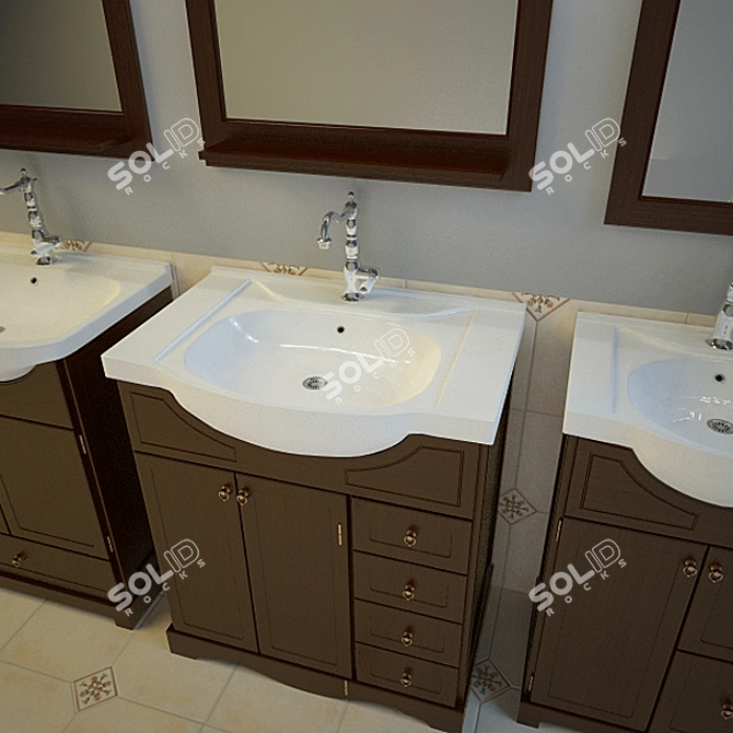 Stylish Opadaris Klio Bathroom Furniture 3D model image 3