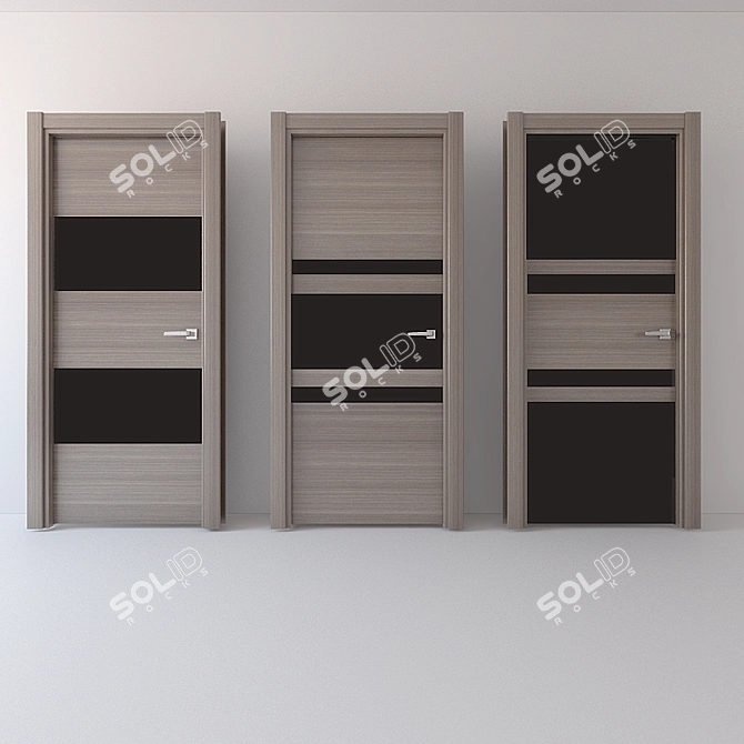 ESTET Urban Doors: 6 Colors, Open Door Variant 3D model image 1