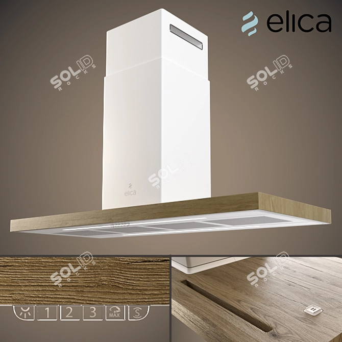 Innovative Elica BIO Island Hood 3D model image 1