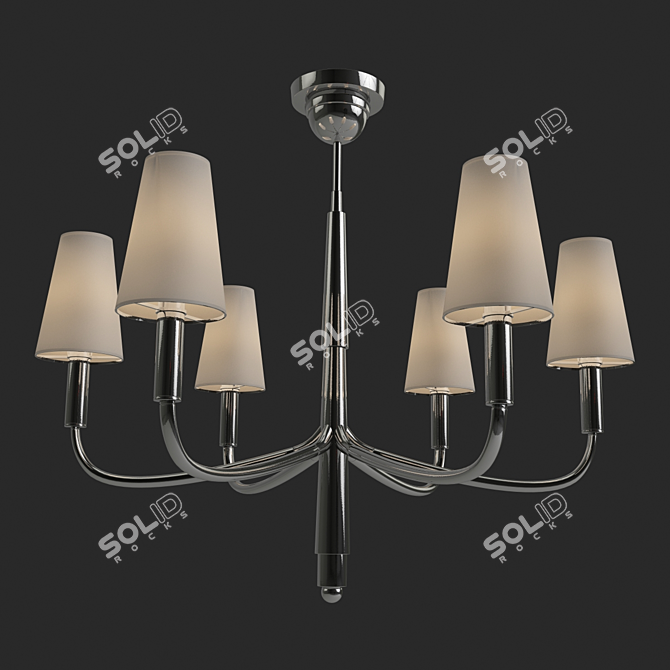 Farlane Small Chandelier - Thomas O'Brien Design 3D model image 1