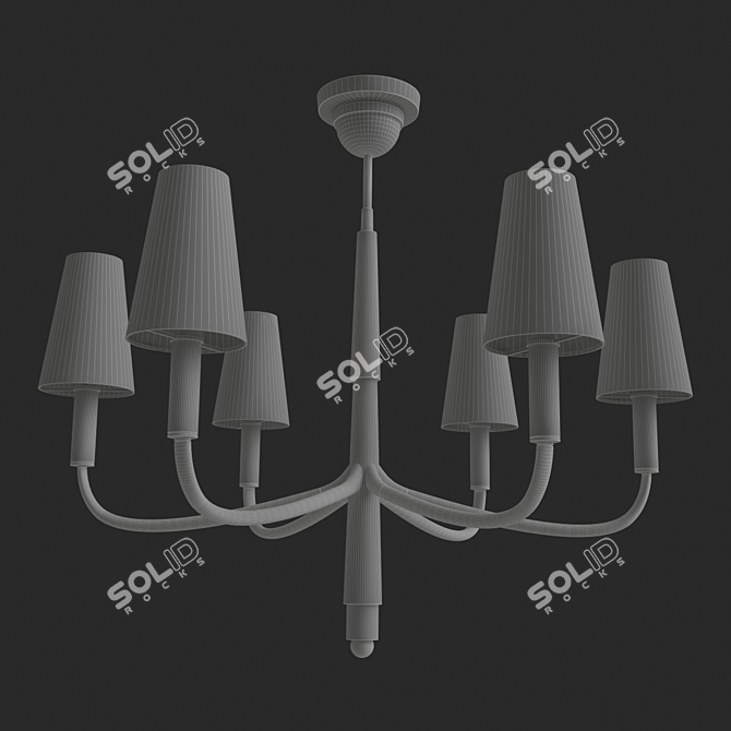 Farlane Small Chandelier - Thomas O'Brien Design 3D model image 2