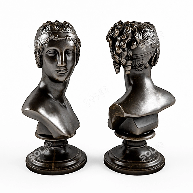 Elegant Chelini Art Sculpture 3D model image 2