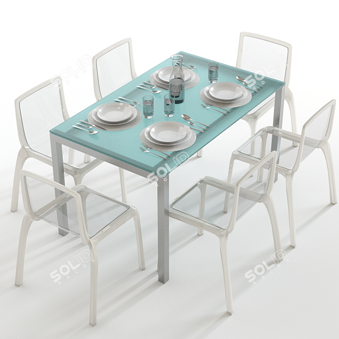 Sleek Scavolini Axel & Miss You Set 3D model image 2