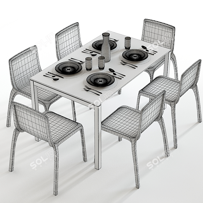 Sleek Scavolini Axel & Miss You Set 3D model image 3